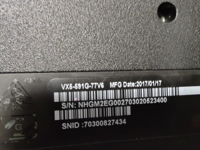 Bottomcase Acer VX5 - 591G ----- A175