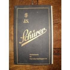 J. S. Schurer, Caiet de mostre fir de bumbac, perioada interbelica