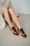 Medicine sneakers din piele &icirc;ntoarsă culoarea maro