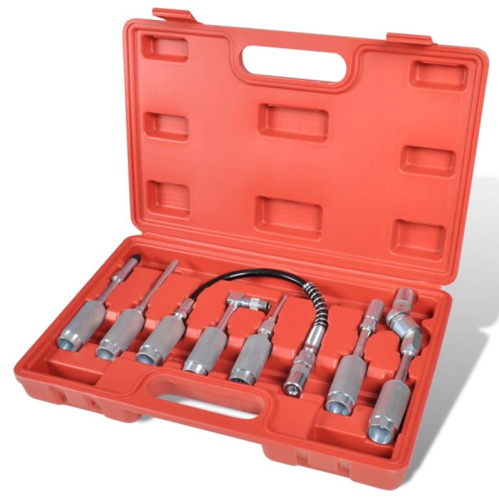 Set Pistol lubrifiere cu adaptator și varfuri 7 buc 210169