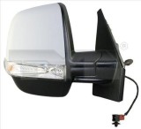Oglinda exterioara stanga TYC Opel Combo D X12 Fiat Doblo II 263 202023, reglaj manual prin cablu, sticla convexa, semnalizator integrat, carcasa
