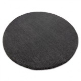 Covor modern de spalat LATIO 71351100 cerc gri, cerc 120 cm, Rotund, Poliester