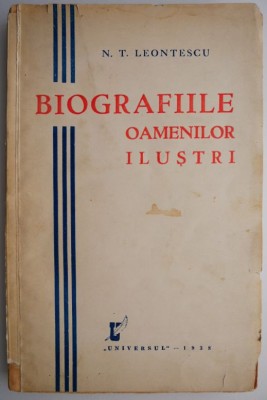 Biografiile oamenilor ilustri &amp;ndash; N. T. Leontescu foto