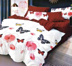Lenjerie de pat 2PXXL bumbac finet 4 piese, cearceaf pat clasic 220x230, cearceaf pilota 200x220, 2 fete perna 50x70, ELV4 Relax KipRoom