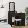 VidaXL Masă de Machiaj cu sertar Negru 50 x 41 x 140 cm Lemn compozit 865155