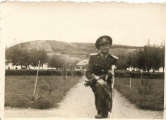 C158 Fotografie ofiter roman aviatie poza veche romaneasca foto