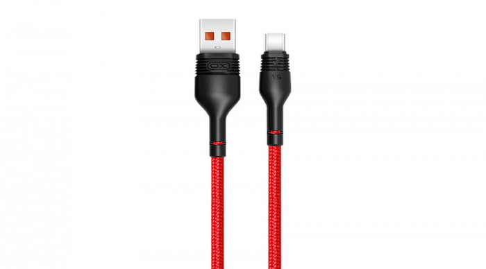 XO NB55 5A, cablu USB și USB-C de 1m (roșu)
