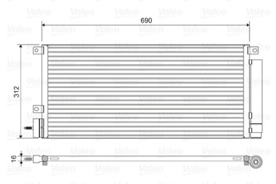 VALEO 822576 Condensator, climatizare foto