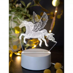 Lampa Decorativa 3D Unicorn - 10x17cm