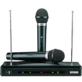 Set karaoke cu 2x Microfon Wireless, Buton On-Off, Receiver FM System WVNGR...