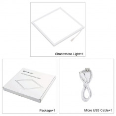 Lh Mini fotografie LED fără umbre Lumină scăzută 22,5 cm Lampă cu lumină fără um