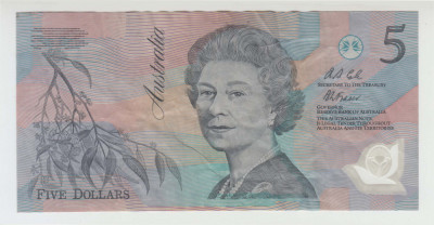 AUSTRALIA - 5 DOLLARS 1996 - POLYMER, BEX1.64 foto