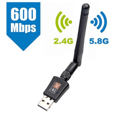 Adaptor Placa Retea Wireless USB 2.0, ACTIVE, 600Mbps Dual Band 2.4/5.8Ghz, Antena 2Db detasabila, wifi foto