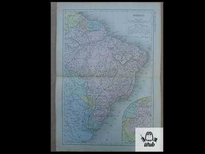 Harta color Brazilia 1900 foto