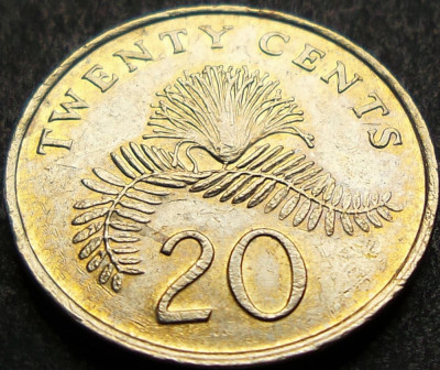 Moneda 20 CENTI - SINGAPORE, anul 1985 * cod 2606 foto