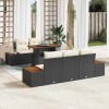 VidaXL Set de masă pentru grădină 6 pcs Negru și Bej 100 x 55 x 73 cm 3350024