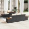 vidaXL Set de masă pentru grădină 6 pcs Negru și Bej 100 x 55 x 73 cm 3350024