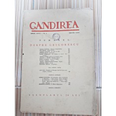 Revista Gandirea, anul XVII, nr.6/1938