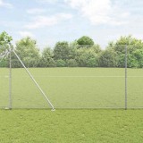 Cumpara ieftin Gard hexagonal cu stalp 50 x 1,5 m Otel Galvanizat Argintiu