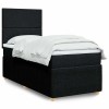 VidaXL Pat box spring cu saltea, negru, 80x200 cm, textil 3294178
