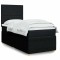 vidaXL Pat box spring cu saltea, negru, 80x200 cm, textil 3294178