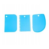 Cumpara ieftin Set 3 spatule pentru decorat si ornat prajituri, torturi, plastic, 12 cm, albastru