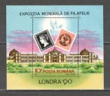 Romania.1990 Expozitia filatelica LONDRA-Bl. YR.894