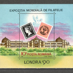 Romania.1990 Expozitia filatelica LONDRA-Bl. YR.894
