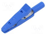 Bornă crocodil albastră 8A 60V HIRSCHMANN T&amp;M MA 1 S