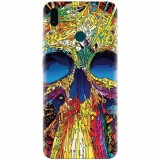 Husa silicon pentru Huawei Y9 2019, Abstract Multicolored Skull