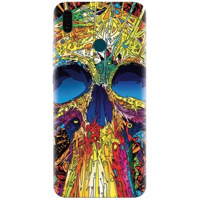 Husa silicon pentru Huawei Y9 2019, Abstract Multicolored Skull foto
