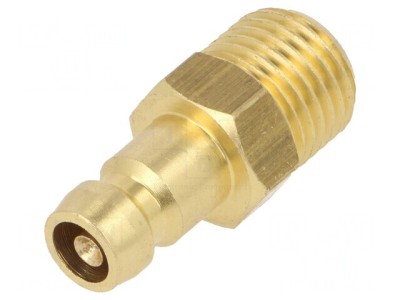 Conector ștuț cu supapă 10 bar alamă 5,5 mm foto