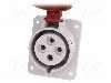 Conector alimentare AC, IEC 60309, IP44, 32A, 400V AC, 4 pini, PAWBOL - B.1057