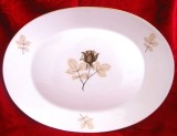 PLATOU PORTELAN ROSENTHAL MODEL SHADOW ROSE DESIGN RAYMOND LOEWY DECOR CU TRANDAFIR 39 CM