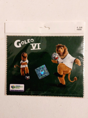 Goleo VI Germania 2006 FIFA - Memorabilia suvenir pad textil original fotbal foto