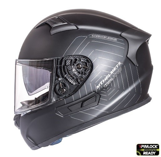 Casca integrala pentru scuter - motocicleta MT KRE SV negru mat (fibra sticla) &ndash; cu ochelari soare integrati XL (61/62cm)