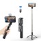 Selfie Stick Stabil Bluetooth, 84cm - Techsuit Remote and Tripod Mount LED (L03S) - Black