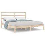 Cumpara ieftin Cadru de pat fara saltea, 200x200 cm, lemn masiv pin