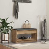 vidaXL Bancă pentru hol cu pernă Stejar Artizanal 83 x 38 x 45 cm 891583