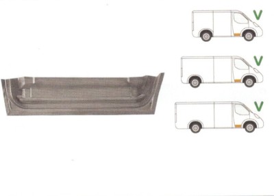 Panou reparatie usa Mercedes Sprinter, 1995-2007, VW LT II 05.96-12.2005 Partea Dreapta, Fata, jgheab parte inferioara, foto