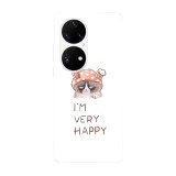 Husa compatibila cu Huawei Nova 9 model I&amp;#039;m very happy, Silicon, TPU, Viceversa