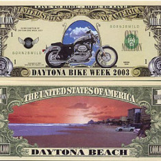 !!! SUA = FANTASY NOTE = DAYTONA BIKE WEEK - 2003 - UNC / SERIA SPORT