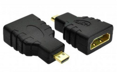 Adaptor HDMI mama - micro HDMI tata aurit Well foto