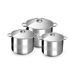 Set oale inox Perfect Home24/26/28 cm Handy KitchenServ, Perfect Home