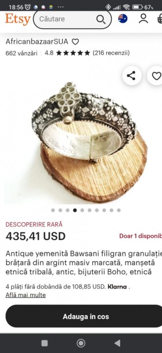 Bratara vintage yemenita Bawsani