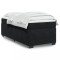 Gossi pat box spring cu saltea, negru, 80x200 cm, catifea