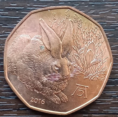 (M1839) MONEDA AUSTRIA - 5 EURO 2016, IEPURELE TANAR AL LUI DURER, CUPRU foto