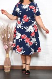 Cumpara ieftin Rochie in clos cu imprimeu Gloris Floral - 60Marimea, Yves
