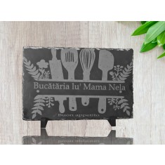 Placa ardezie personalizata prin gravare