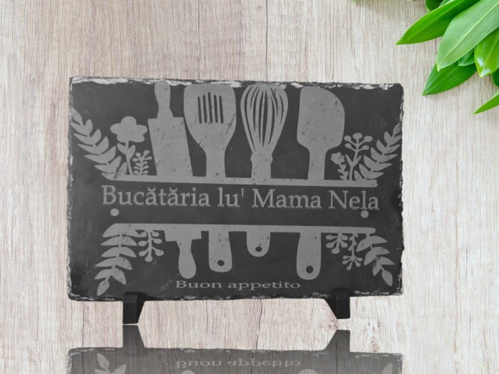 Placa ardezie personalizata prin gravare